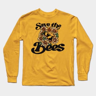 Save The Bees Honey Bee Pollinators Long Sleeve T-Shirt